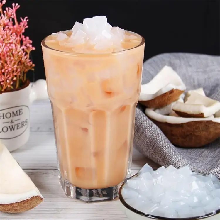 
 Свежий мороженое/чай с мгновенным молоком, ингредиенты nata de coco dices  