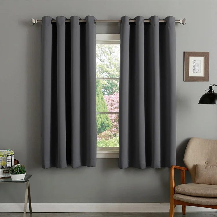 Factory Direct Sales Shading Curtain Solid Color Matte Thermal Insulation and Finished Product Hotel