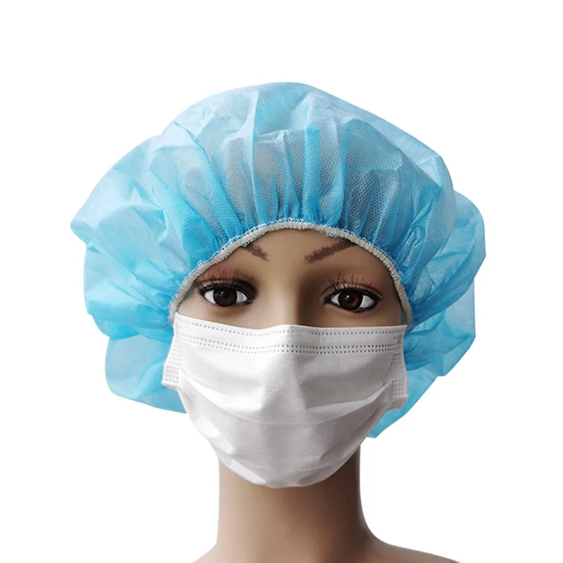 Disposable Bouffant cap Non-Woven Mob Caps Breathable Anti Dust Hair Net Cap with Elastic for Labs, Industry, Food Service