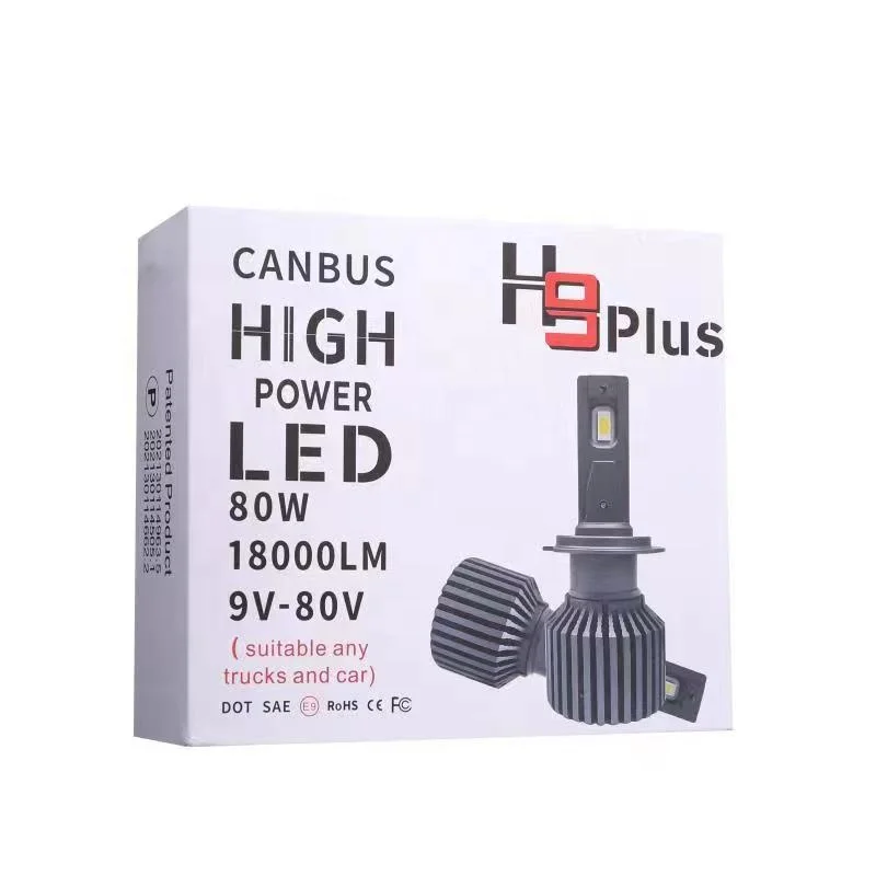 auto led H9 plus led headlights h4 h7 h11 80w 8000lumen led bulb 9005 9006 9007 factory 20 - 299 sets