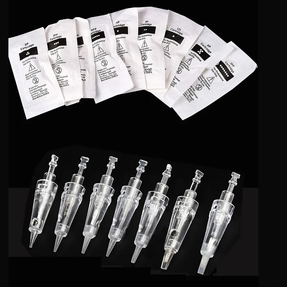 0.18/0.25/03/0.4MM - 1RL  Permanent Makeup Cartridge Needle Micro Eyebrow Tattoo Needles