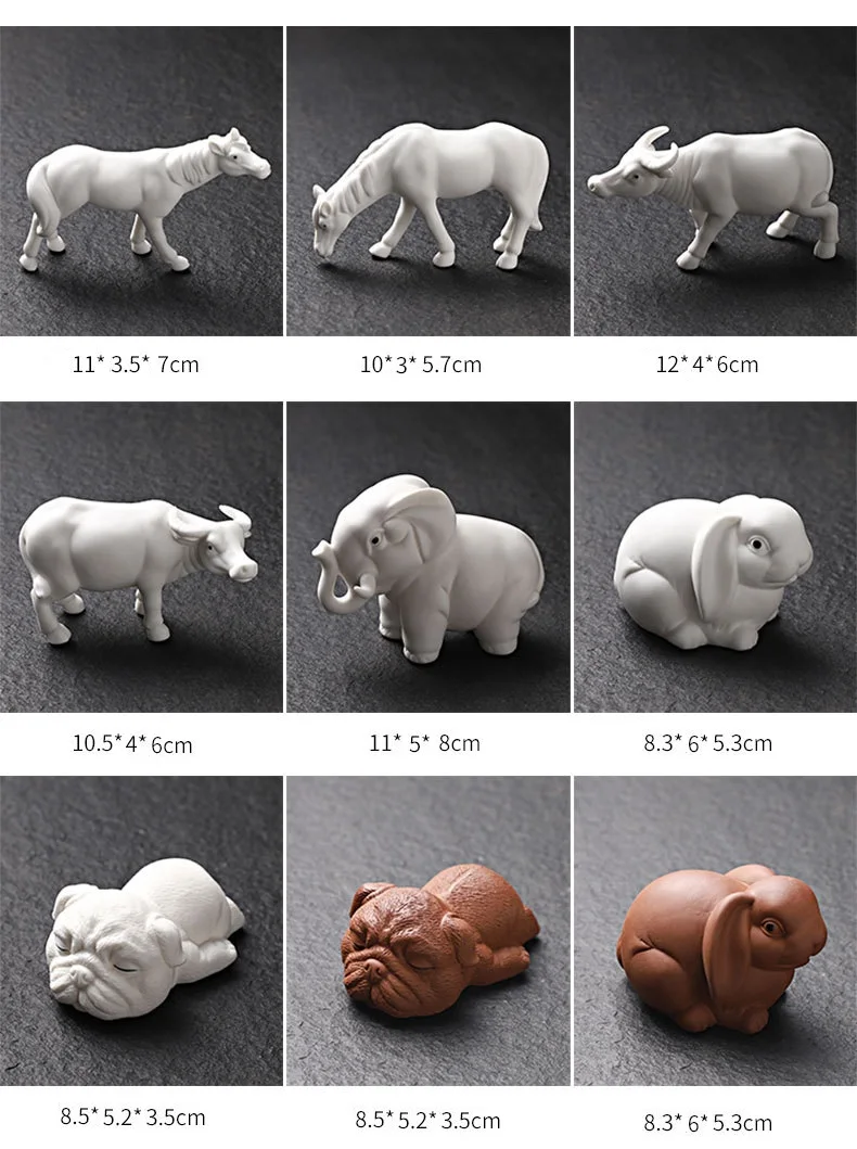 Handmade Eco-friendly Porcelain Animal Crafts Ceramic Horse Figurine Popular White Elephant Home Lucky Decoration Ceramic Horse