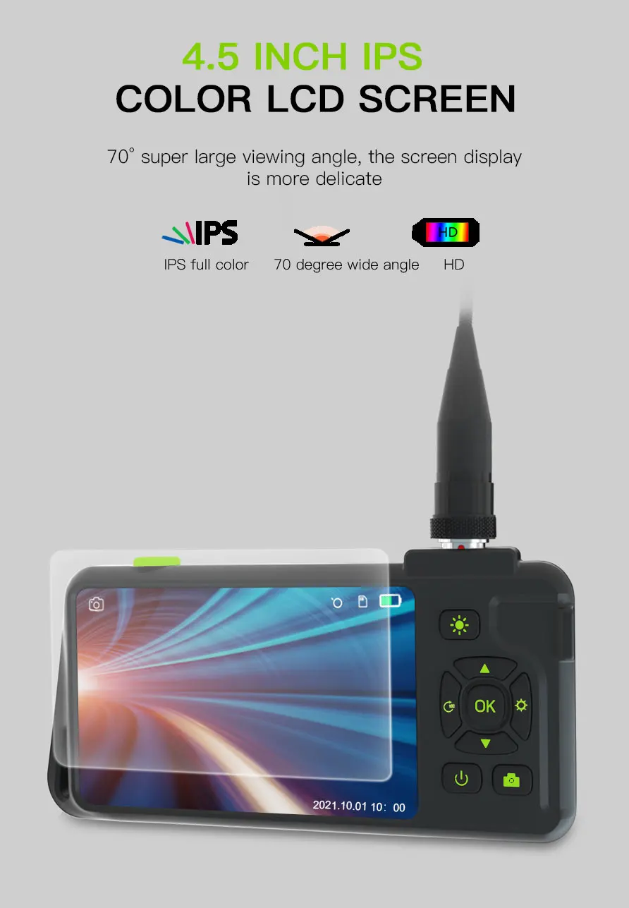 Ip67 1080P Portable Endoscope Lens Color Digital Rejecting Borescope Canalisaton Car Engine Pipeline Inspection Camera For Pipes