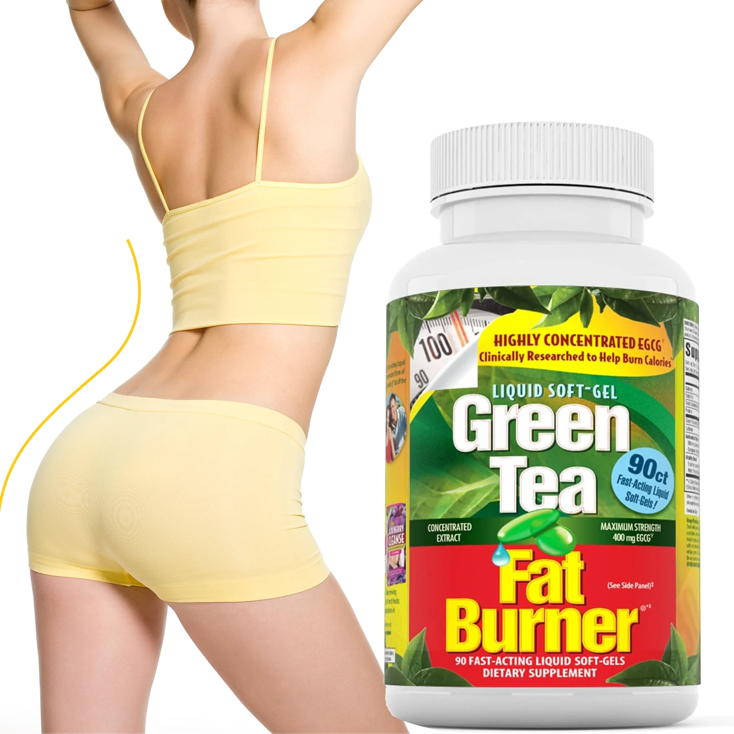 OEM Hot Sell Promote Digestion Slimness Supplements For Flat Belly Natural Green Tea Softgels Best Slim Capsules