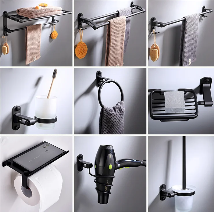 Triangular bathroom storage corner rack shelf bathroom 5 piece set