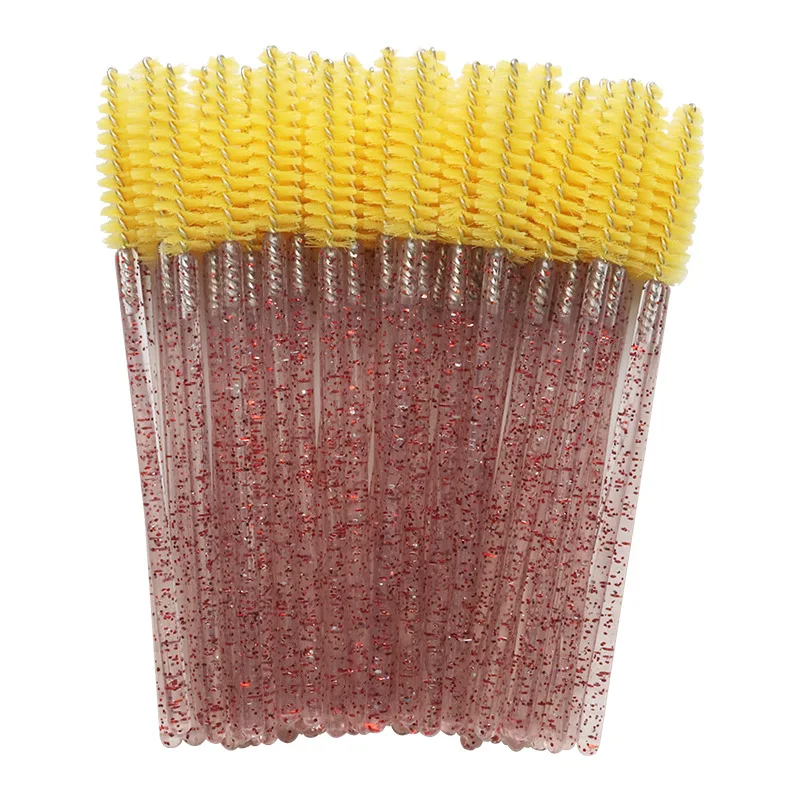 Wholesale Eyelash Brush Portable Crystal Wand Nylon Head Grafting Disposable Eyelash Brush