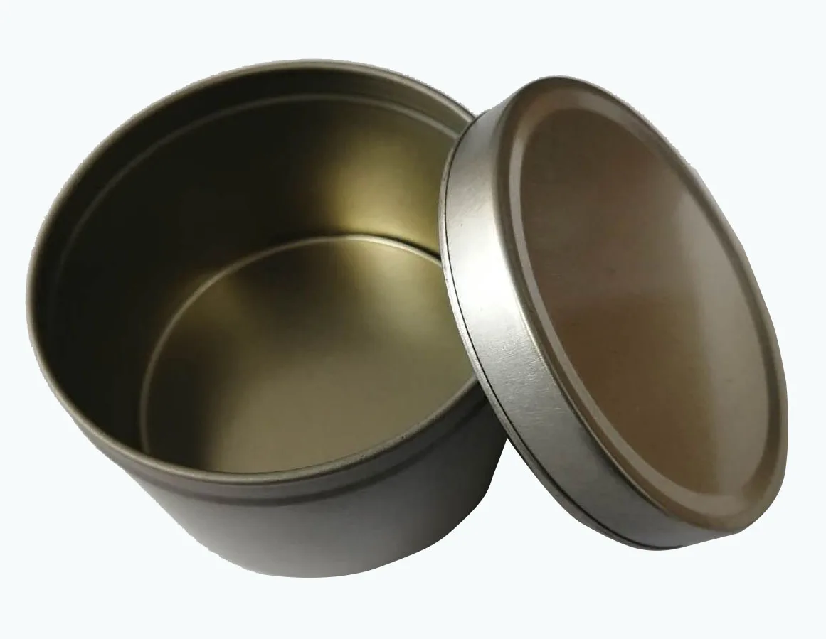 
Fast shipping candle tins 8 oz custom empty metal round rose golden waterproof tin candle jar 