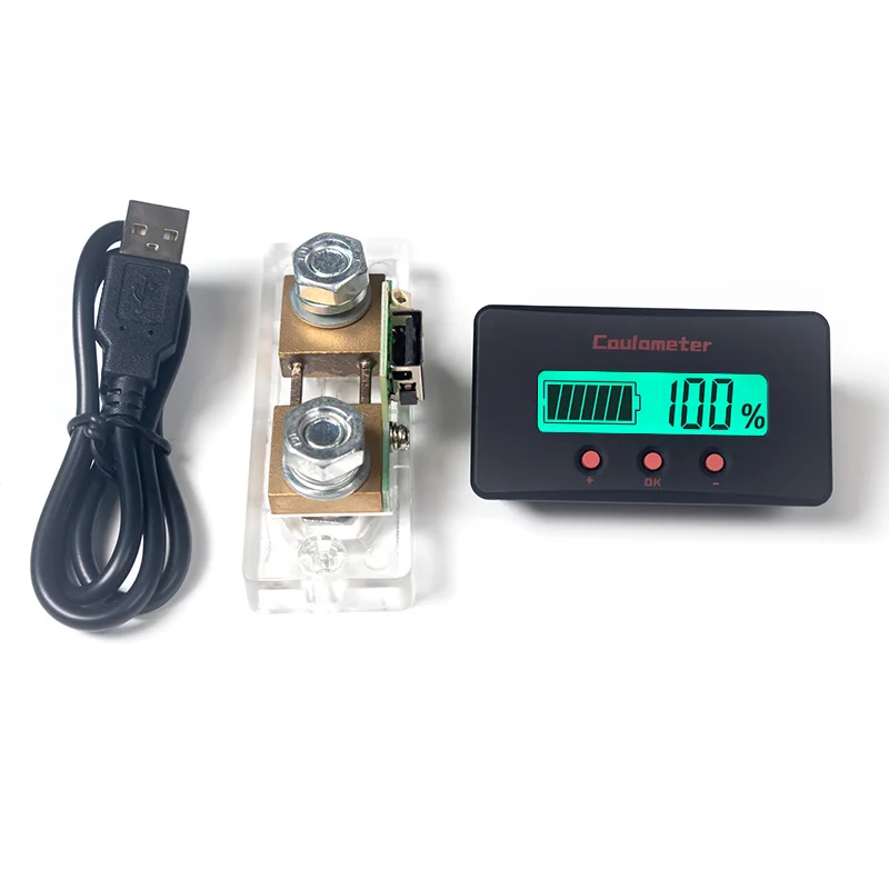 Peacefair PZEM-033 Voltmeter 12V Battery Capacity Tester with USB Tester 300A copper+iron Shunt Maximum Measuring Voltage 120V