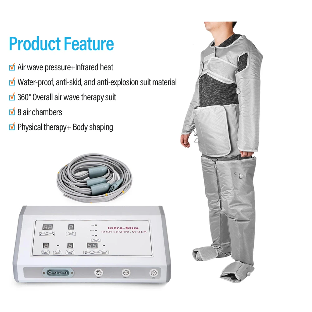 Professional 1 in 1 Air pressure Infrared pressotherapy lymphatic drainage machine presoterapia weight loss machine