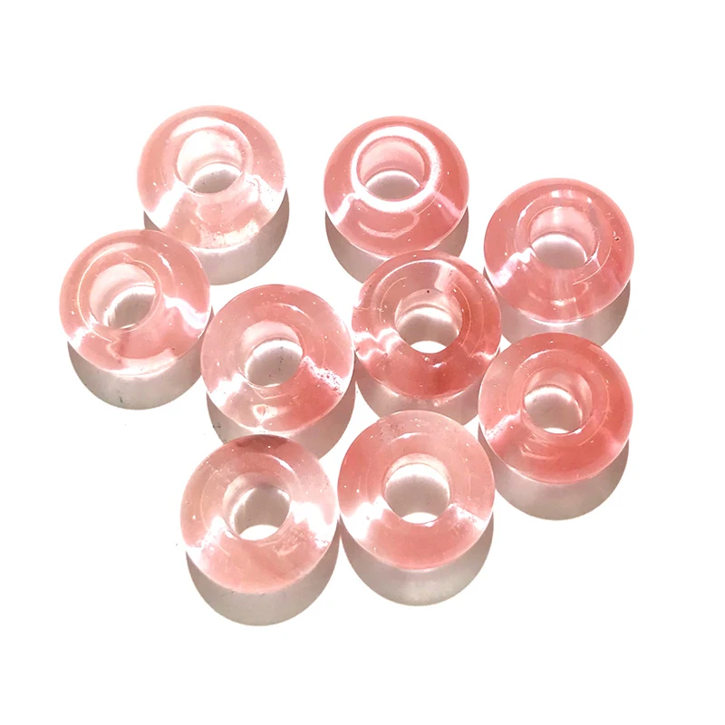 Wholesale 8mm 14mm Carnelian Howlite Jade Rondelle Large Hole Gemstone Beads, Big Hole Stone Beads for Jewelry Making 4-12mm