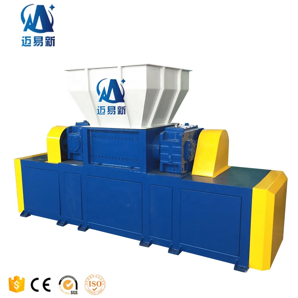 Double shaft shredder for Waste carpet fabric textile cotton wool clothing leather fiber