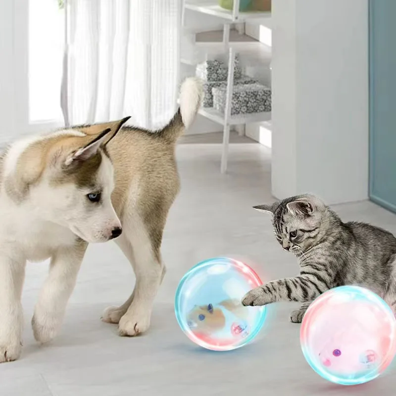 Creative Design Electric Animal Rolling Ball Cute Plastic Hamster Rabbit Rolling Ball Toy