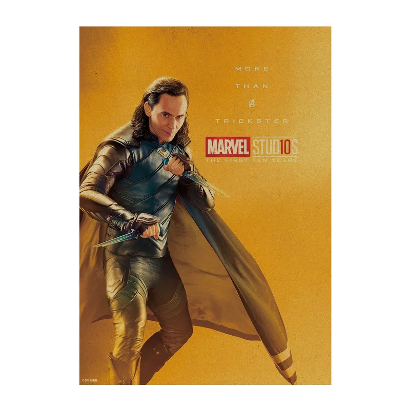 TOPSTHINK Marvel 4 размер аниме плакат Мстители Ретро Винтаж супер герой фильм стены