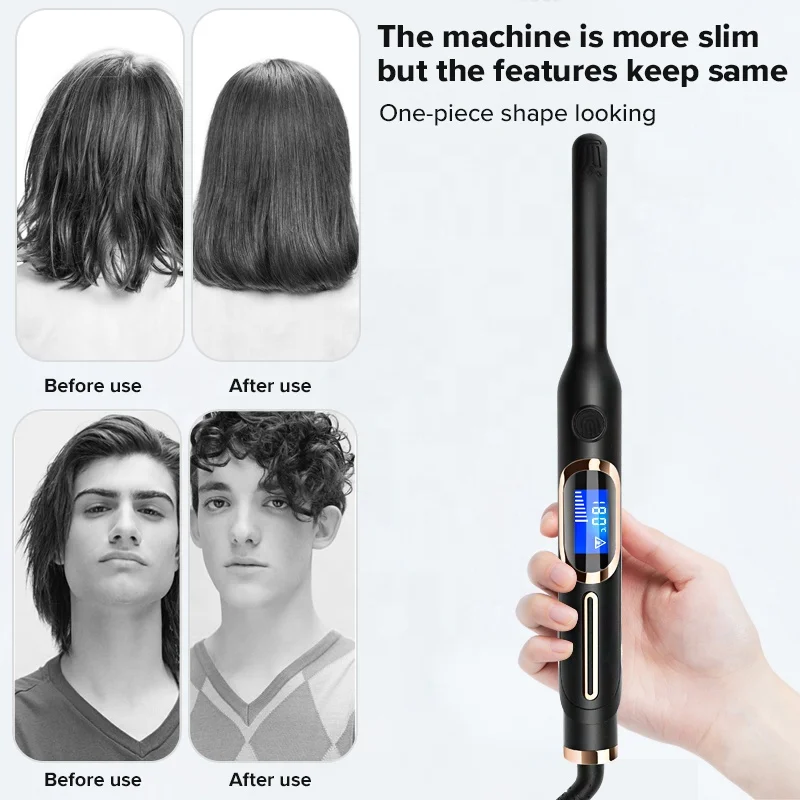 Professional Hair Straightener Barbershop Home Hair Straightener Fluffy Inner Buckle Big Wave Roll Curler Flat Man Curling Iron
