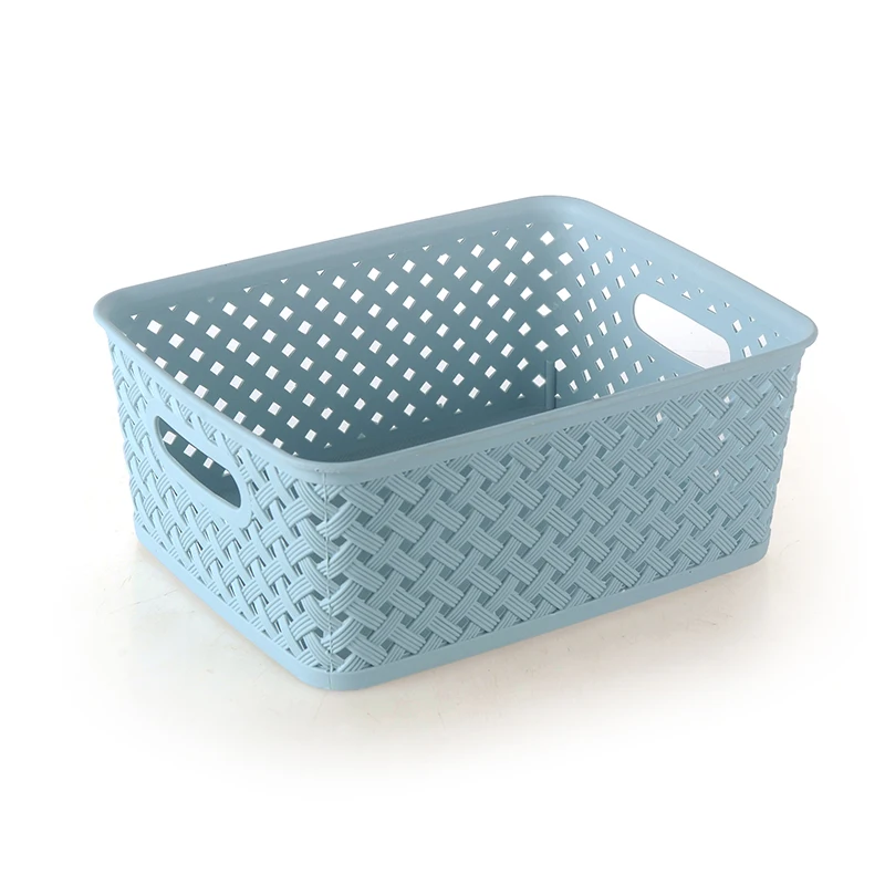 
SA-9202 Plastic Desktop Cosmetic Bathroom Storage Organizer Basket With Handle 