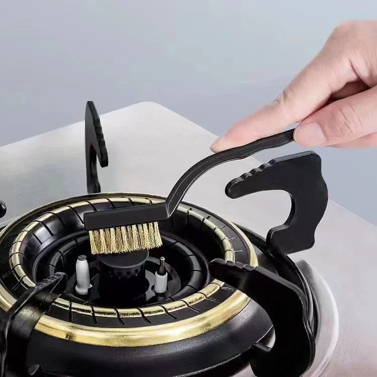 Gas stove cleaning brushes 3 small wire brushes for kitchen appliances range hood stove cleaning tools