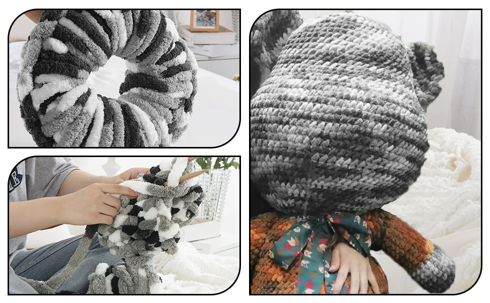 Home decor giant yarn 100%polyester 240gram/roll 25meters for handmade blanket