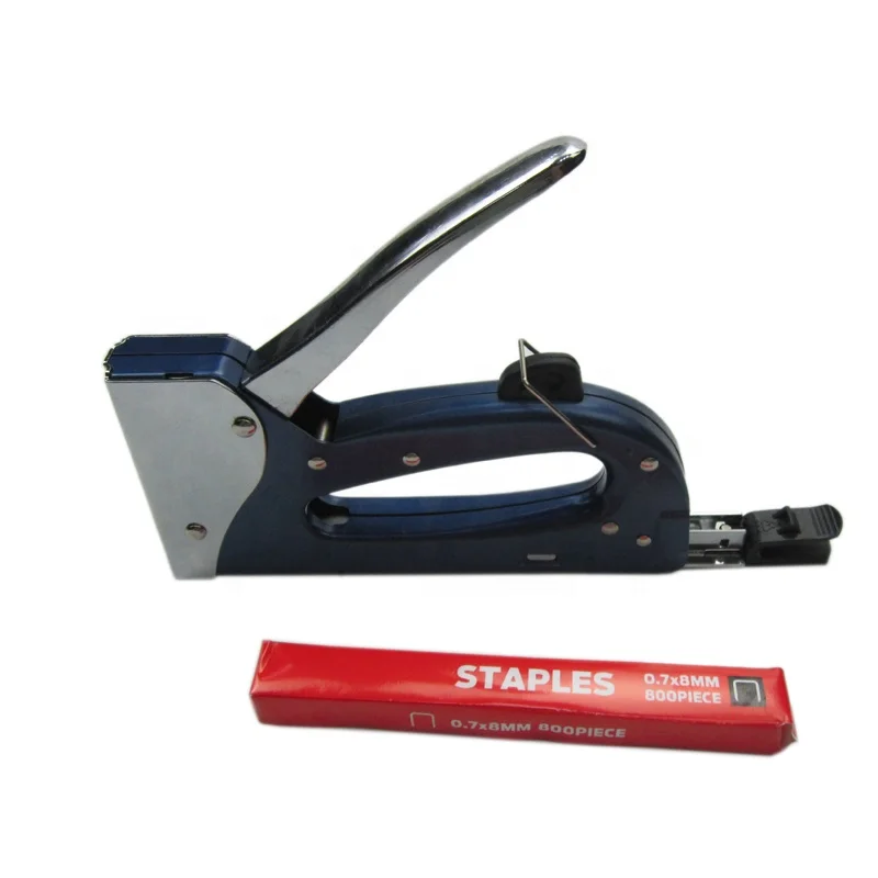 All metal body easy loading all metal staple gun operated with one hand 23 series staple gun