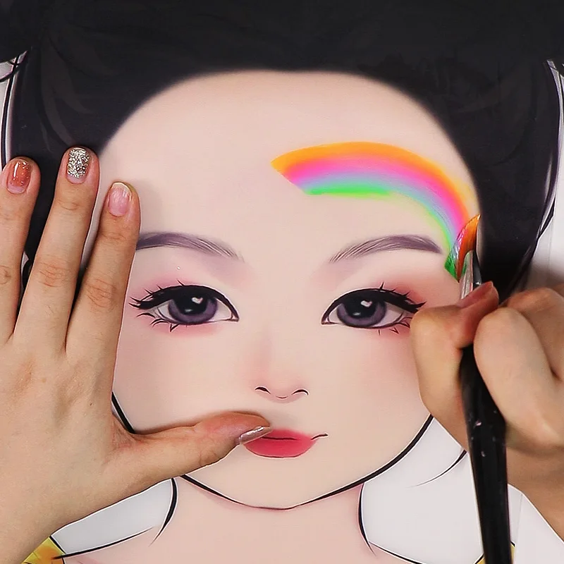 GP Private logo Reusable Face Painting Practice Mode Face Paint Template Face Paint Practice Board For Body Painting