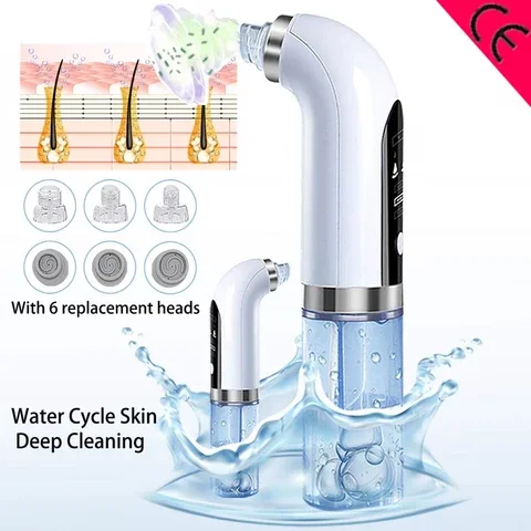 Mini Water Dermabrasion Hydra Peeling Aqua Facial Clean Beauty Machine Small Bubble Electric Blackhead Remover Vacuum Cleaner