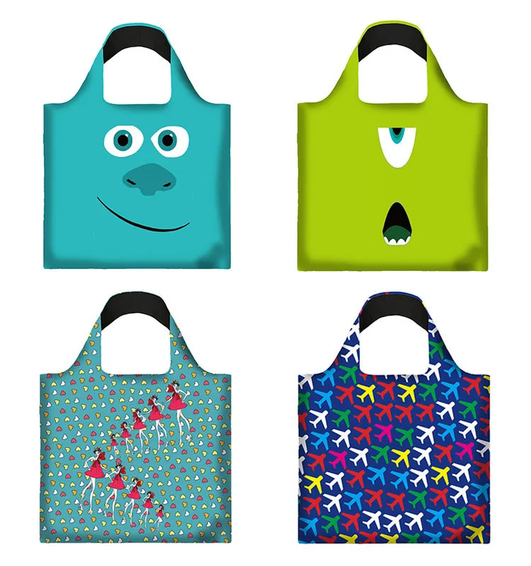 Wholesale Custom Eco Friendly Reusable Cloth Bag Fashionable Folding Shopping Bags