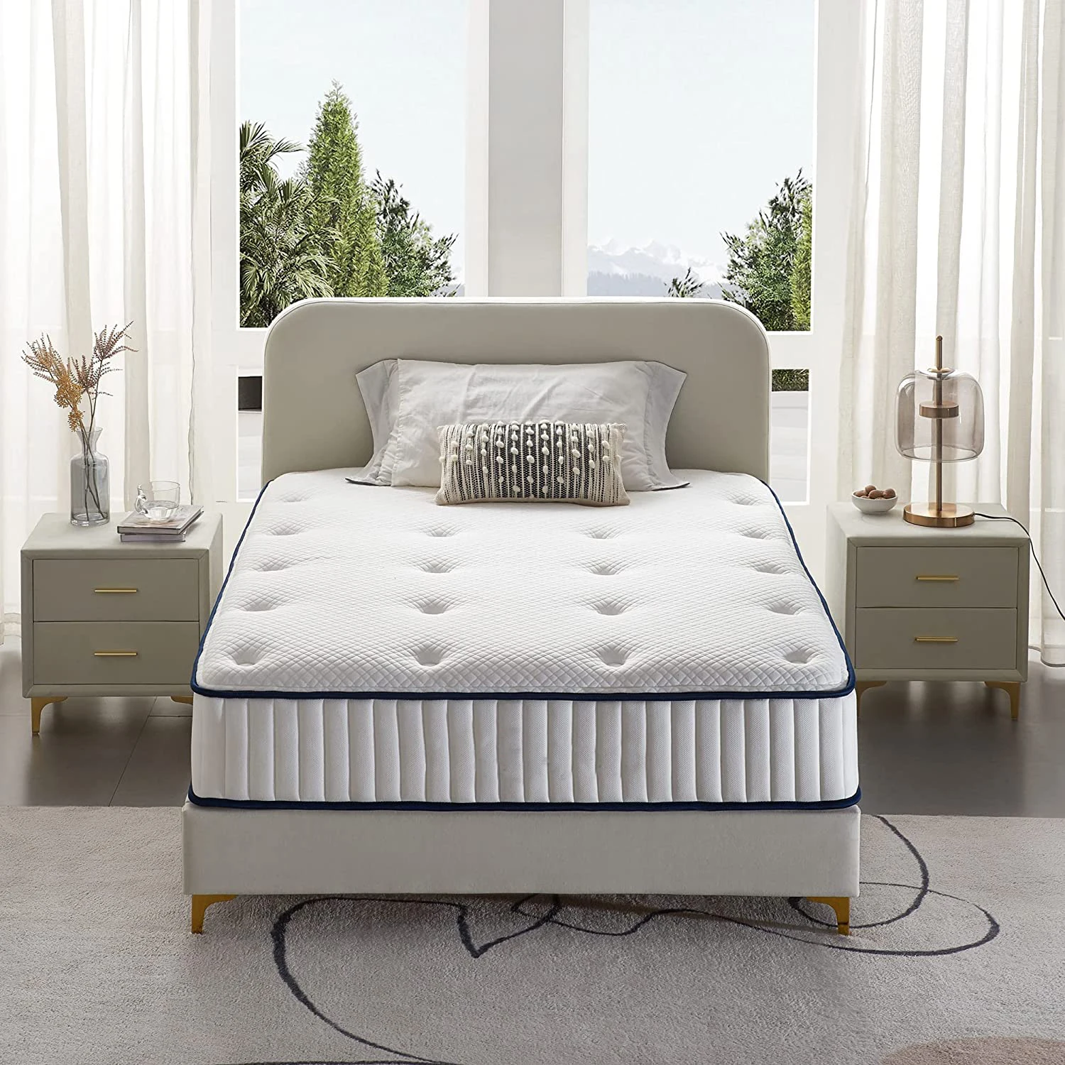 OEM/ODM modern comfortable 5D latex mattress Memory Foam Pocket Spring Roll Up Hotel Bed Mattress Hybrid Ultimate Firm mattress