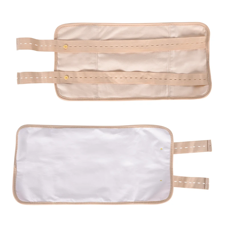 Double-sided Button Castor Oil Bag Waist Support Castor Oil Pack Compress Custom Logo Velvet Nylon & Cotton 1pc/opp Bag 7-15days