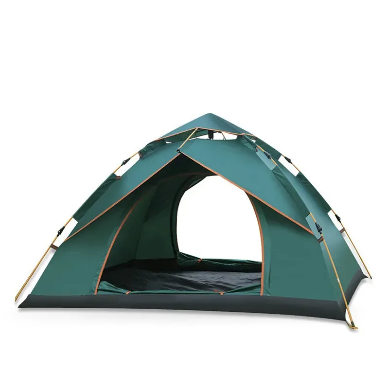 Pop Up Tents for Camping 3-4Person Automatic Setup 2in 1Design Double Layer Waterproof Instant Tent 2Doors Easy Family Tent