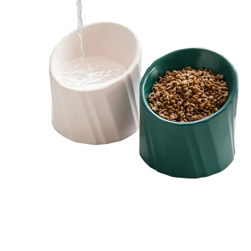 Высоко приветствуются керамические приподнятые миски для собак, миски для еды и воды, миски для домашних питомцев без стресса, миска для домашних животных, кошка, посудомоечная машина внутри под открытым небом