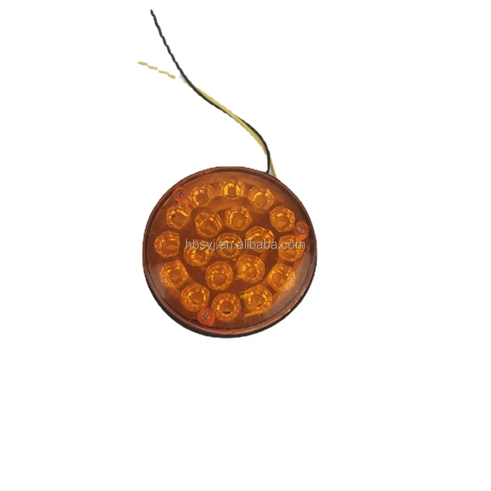 Heavy Truck Trailer 24V Round LED Tail Light Stop Brake Lights Turn Signal Round Light