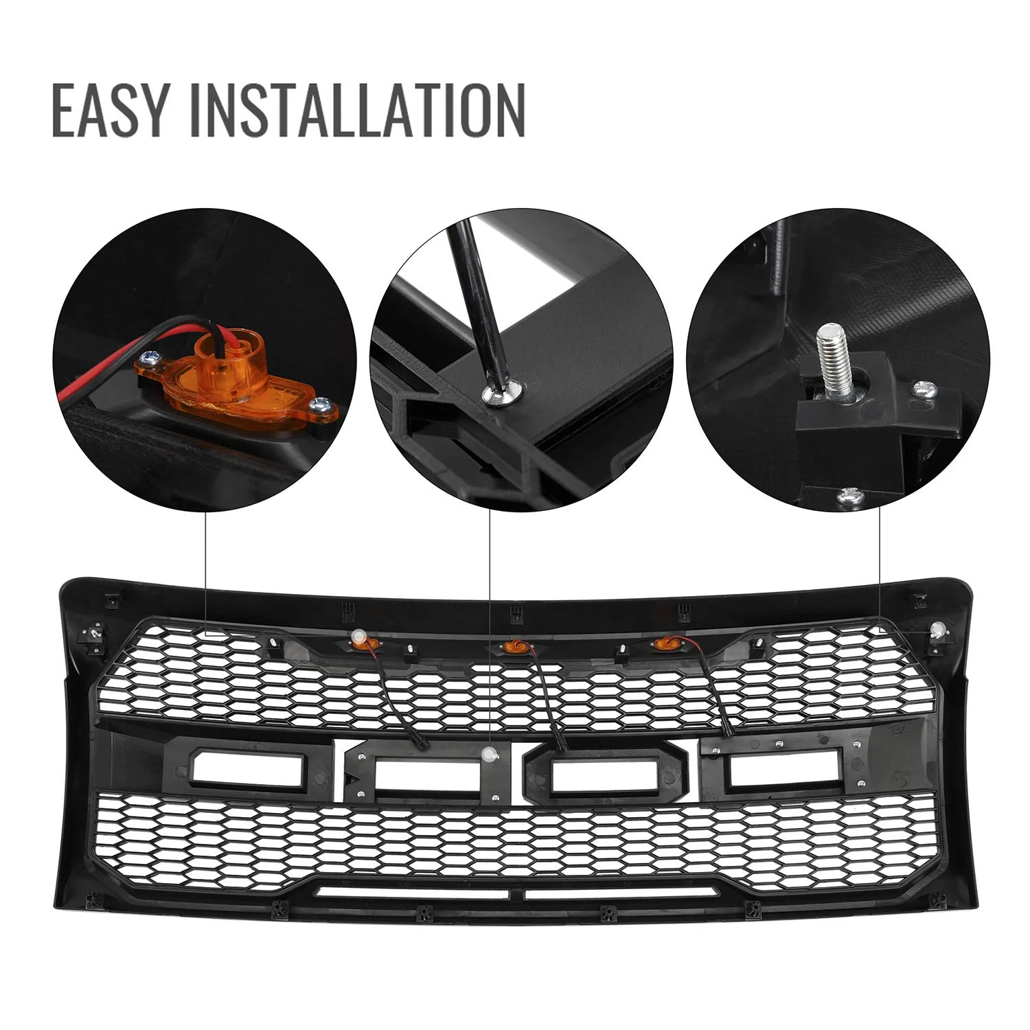 Hot Sales Gloss Black 4*4 car Accessories Fit For 2009 2010 2011 2012 2013 2014 Ford F150 Front Grille