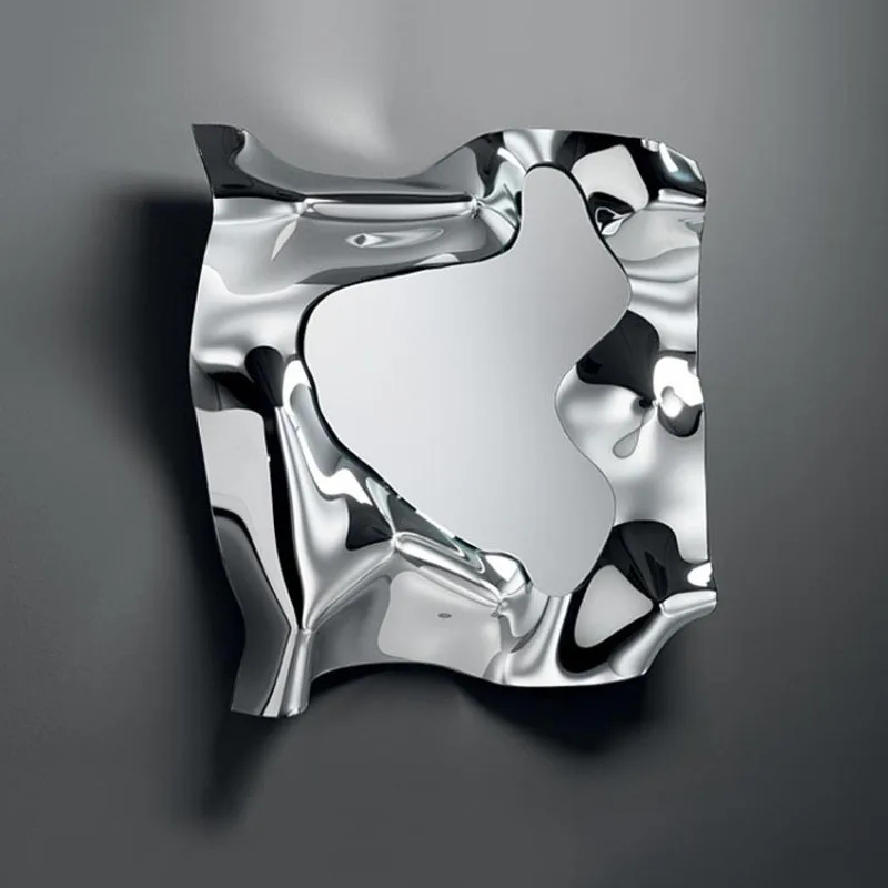 Large Mixed Media Artwork 3D Metal stainless steel mirror glass painting Modern Wall Pictures Wall Art Living Room