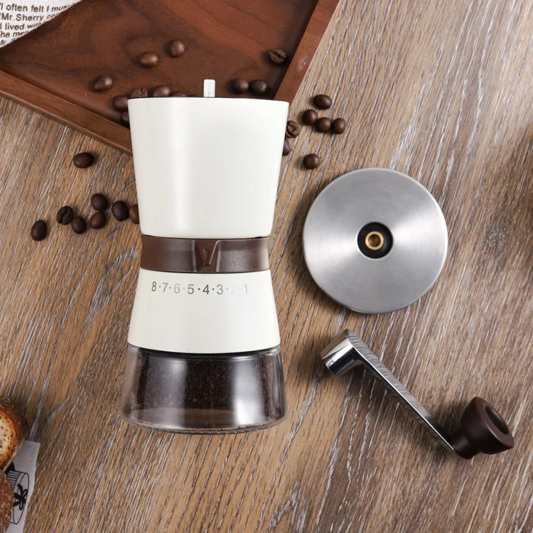 Classical 304 Stainless Steel Coffee Bean Stainless Steel Burr Grinder Adjustable Coffee Mill Outdoor Manual Coffee Grinder