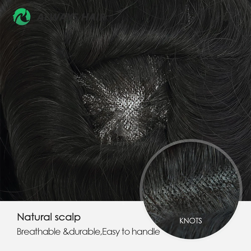 Fine Mono - New Arrivals Large Stock Fine Mono Indian Human Hair Patch System Wholesale for Men 6x9 7x9 7x10 8x10 8x11 9x11