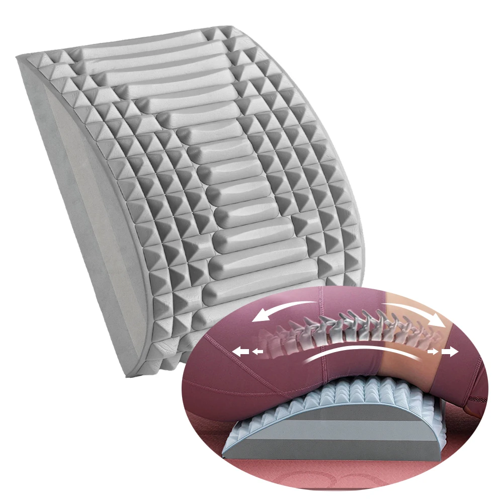 Lumbar Spine Support Pillow Neck Back Stretcher For Herniated Disc Pain Relief Massage Relaxation