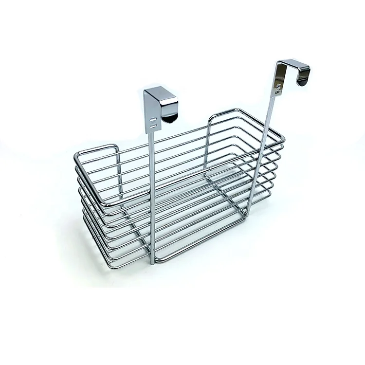 Metal Wire Basket Over The Cabinet Door Organizer Holder Grid Hanging  kitchen and bathroom Storage Baskets