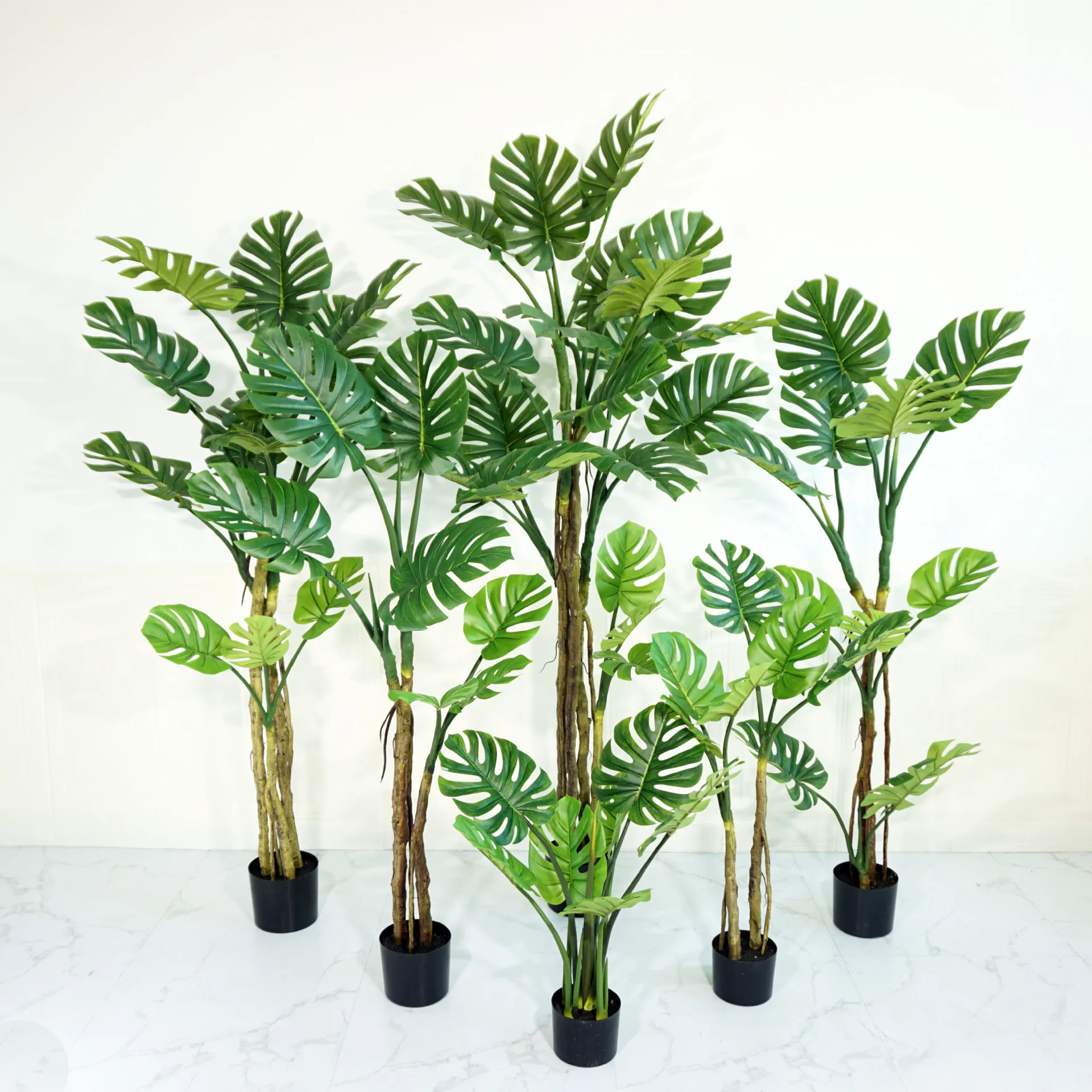 80CM 110CM 160CM decorative plants online sales monstera plant variegata artificial plant tree