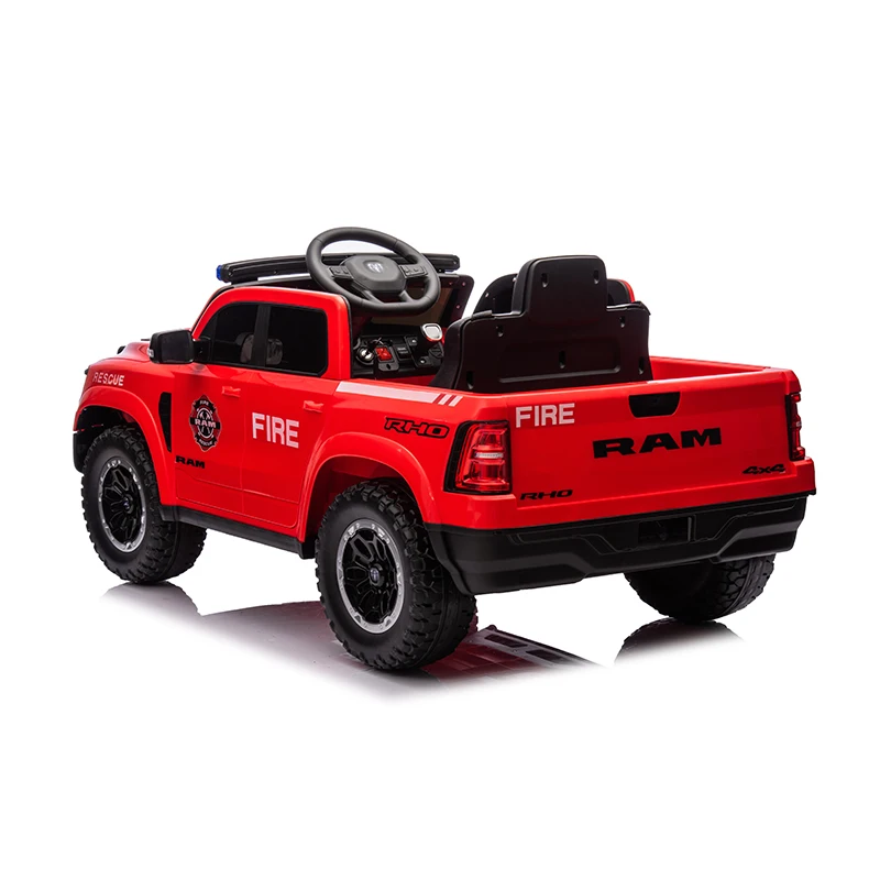 Licensed RAM 1500 RHO Fire Rescue Super Truck 12V Kids Ride On Car Electric Ride on Toy Car Electric Car For Kids to Drive