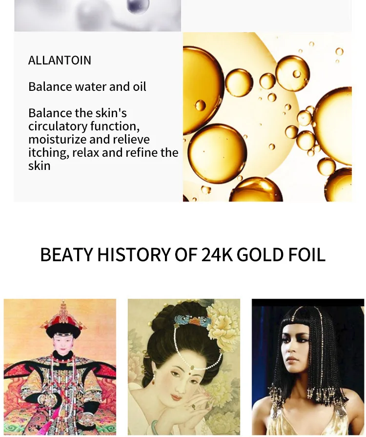 Oem Whitening Moisturizing Anti Aging Anti Wrinkle Private Lable Face 24K Gold Serum Set