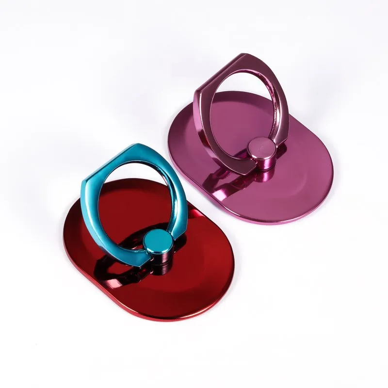 Universal Mobile Phone Finger Ring Holder Stick On Flat Grip Stand Rotate holder&stand with car hook