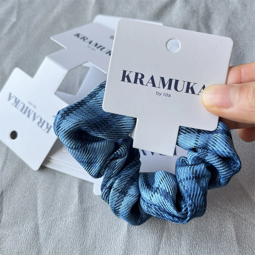 Custom OEM Luxury Coated Paper Hair Accessories Headband Scrunchies Display Card Printing With Customized Your Own Logo