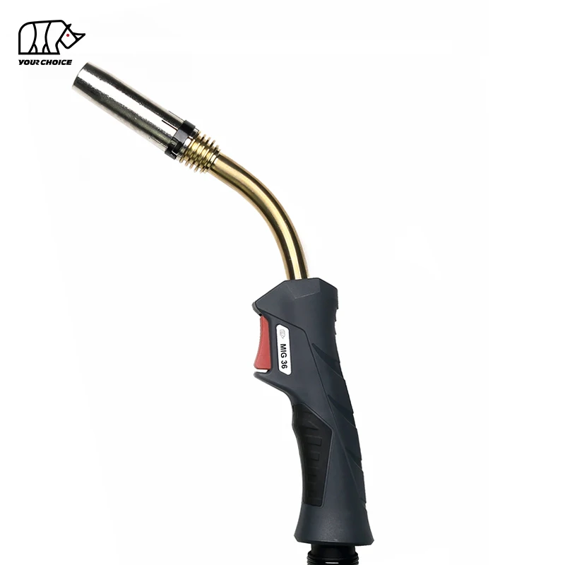 INWELT Welding Supplies Euro Adaptor Gas Cooled 3M 4M 5M MB36 36KD 340AMP MIG Welding Torch With M8*30 Contact Tip