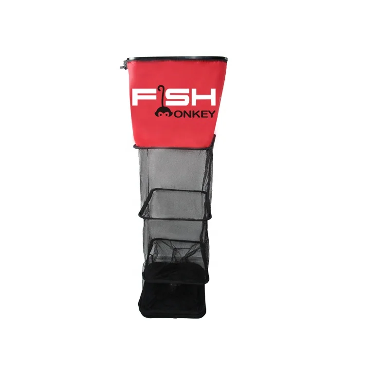Aluminium Frame Polypropylene Mesh Feeder Carp Fishing Tackle Accessories Landing Net Keeping Net (1600292253429)