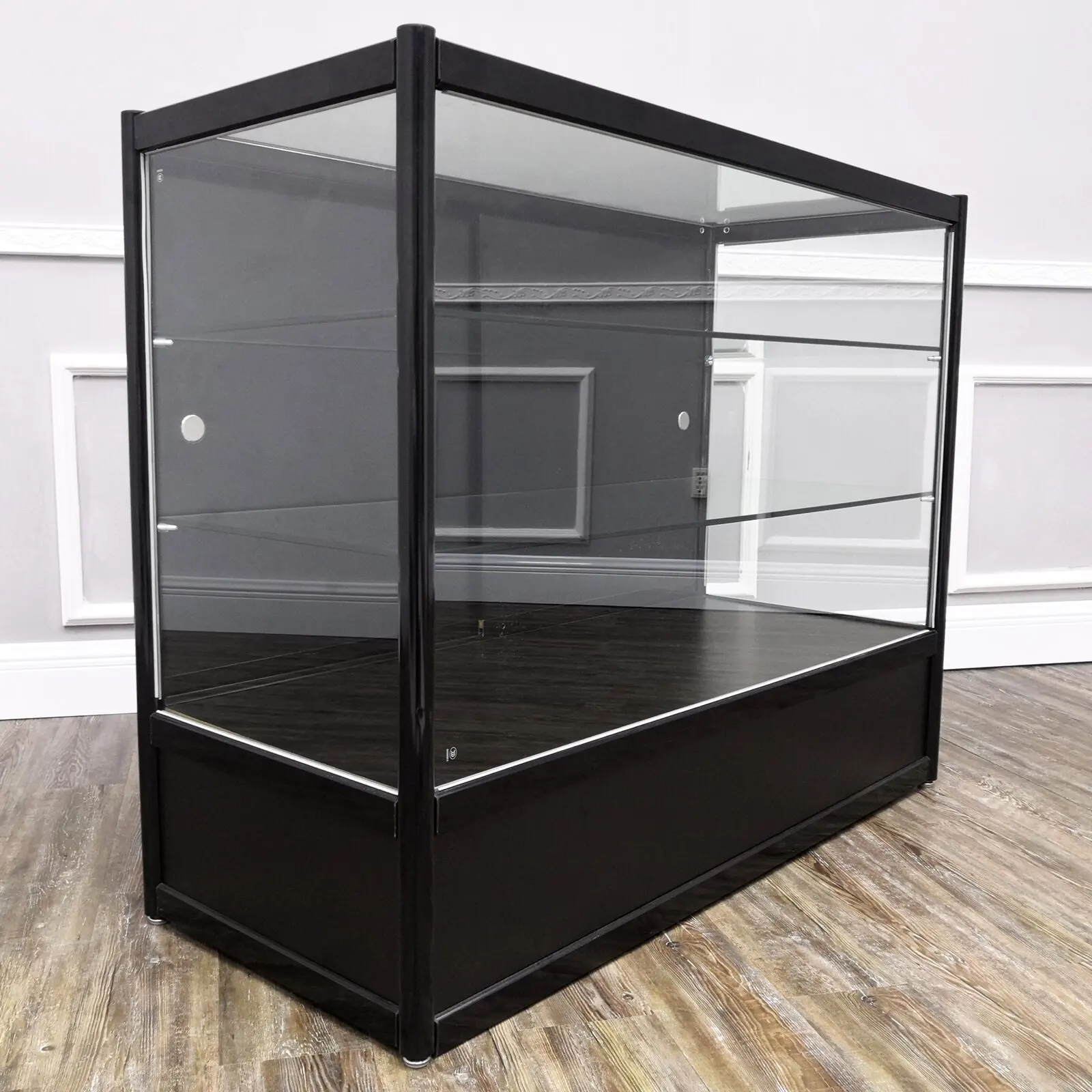 Top Seller LED Glass Counter Aluminum Frame Smoke Shop Showcase Store Display Cabinet with Adjustable Shelves