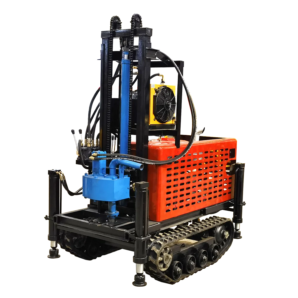 150m 180m 200m hydraulic borehole crawler mounted portable water well drilling rig for sale