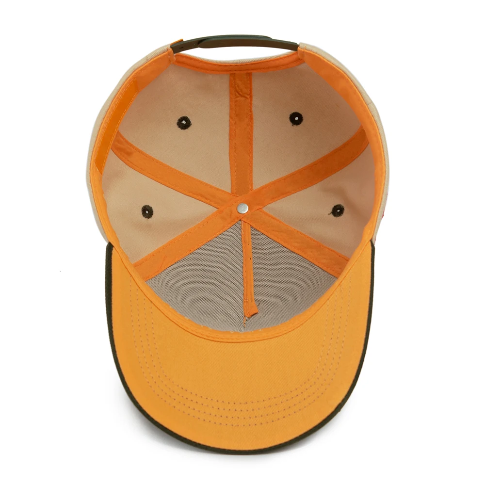 Custom Embroidery Logo Vintage Color Block Cotton Twill 2 Tone 5 Panel Baseball Dad Hats Caps For Men Women