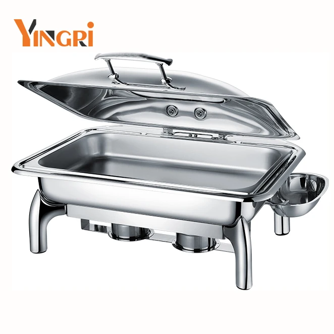 Party Wedding Restaurant Hotel Buffet With Luxurious gold chafing dishes fuel Arc Cover Stove Heating Device chafing dish