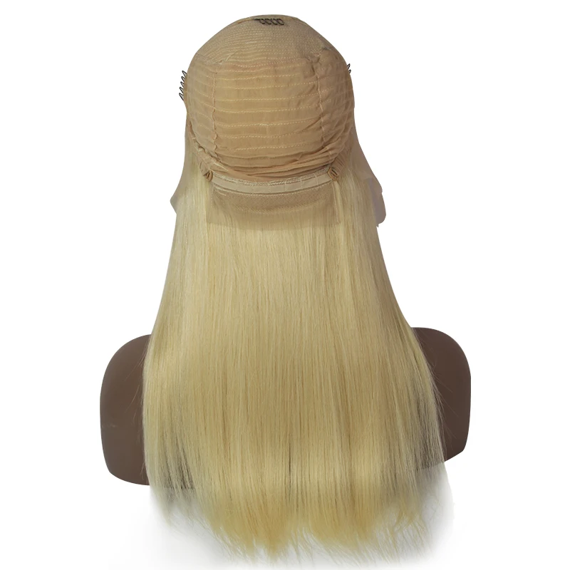 brazilian virgin hair straight blonde wig, 1b 613 full lace wig human hair dubai wig