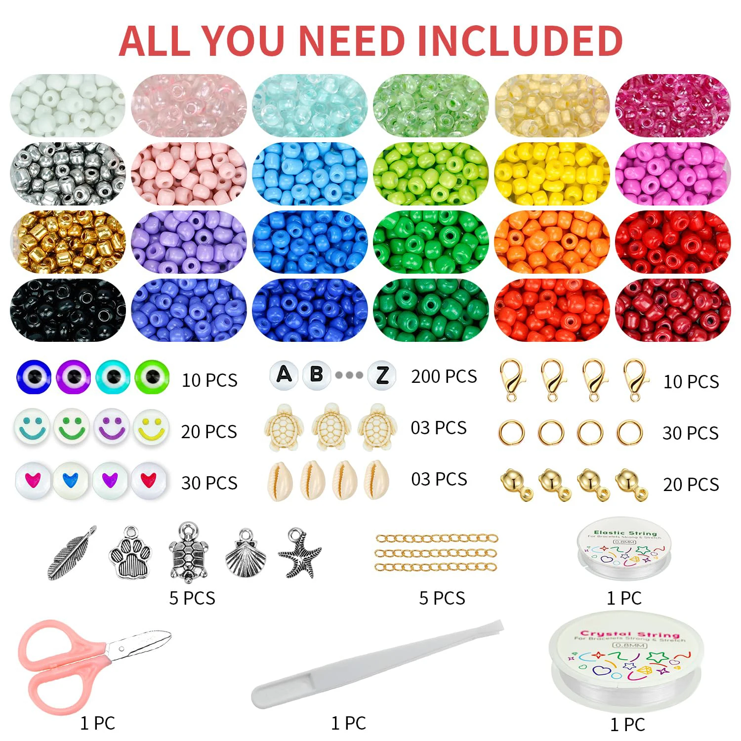 2024 Wholesale 4mm Crystal Glass Custom Alphabet Letter Large Hole Reflective Charm Beads Set For Diy Bracelet Jewelry Making
