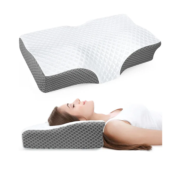 Sleep aid soft resilient memory sponge pillow non-pressure breathable correction sleep posture cervical protective pillow